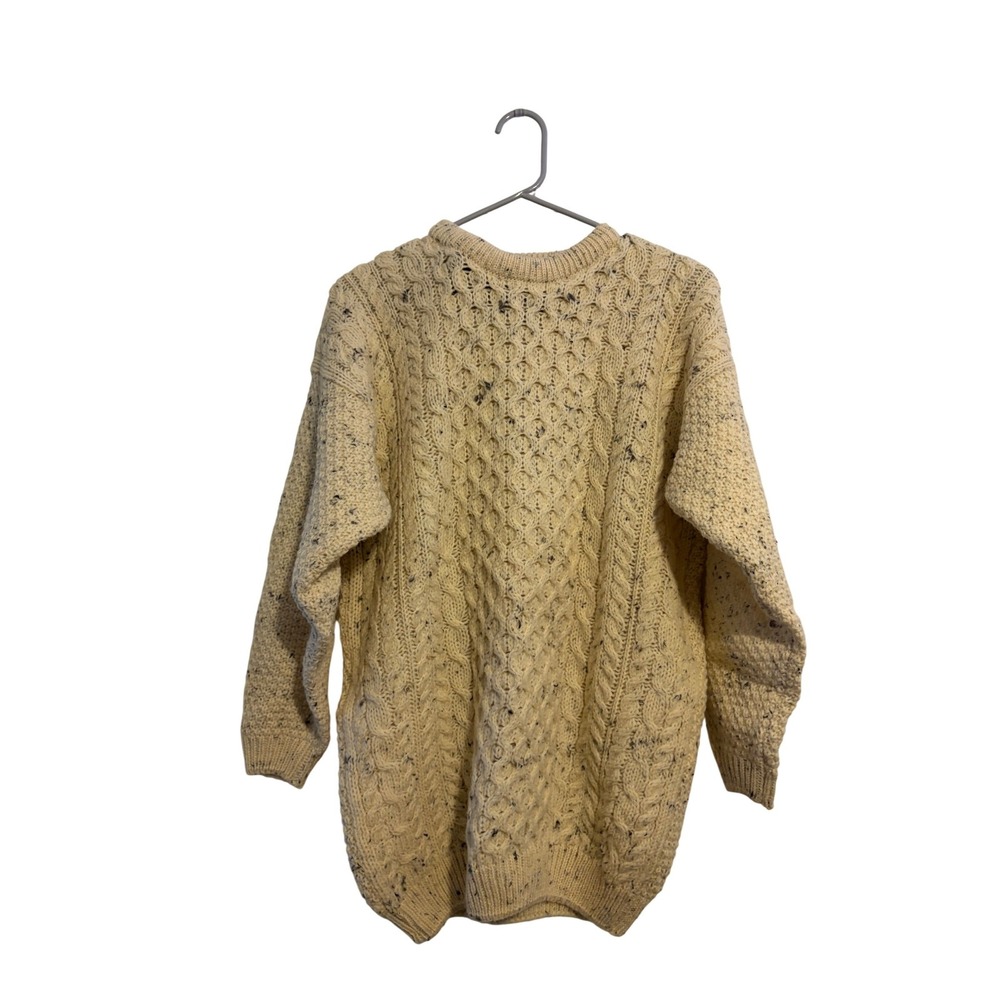 Mackinnon of Scotland Sweater Cable Knit Cream Pure New Wool NWT Medium